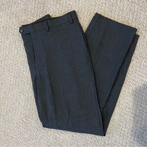 Lauren Ralph Lauren Total Comfort 100% Wool Dress Pants Gray Mens 36x34 Slacks